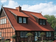 Vario® hollow interlocking tile straight-cut ”Altstadt Vario” - natural red